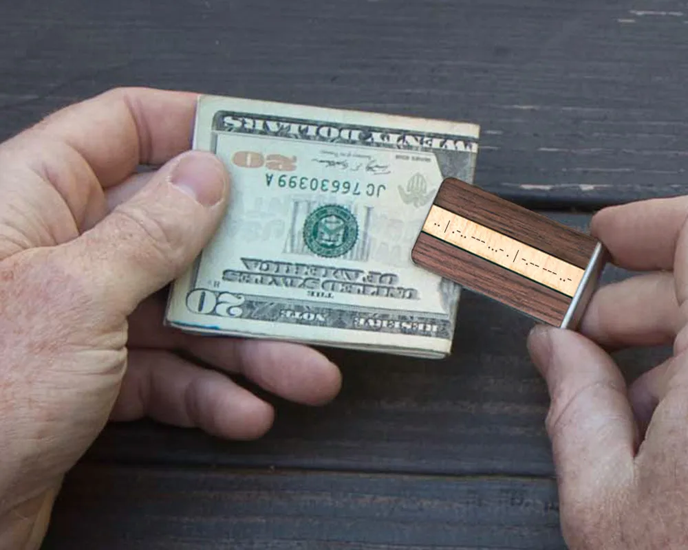 Morse Code Money Clip