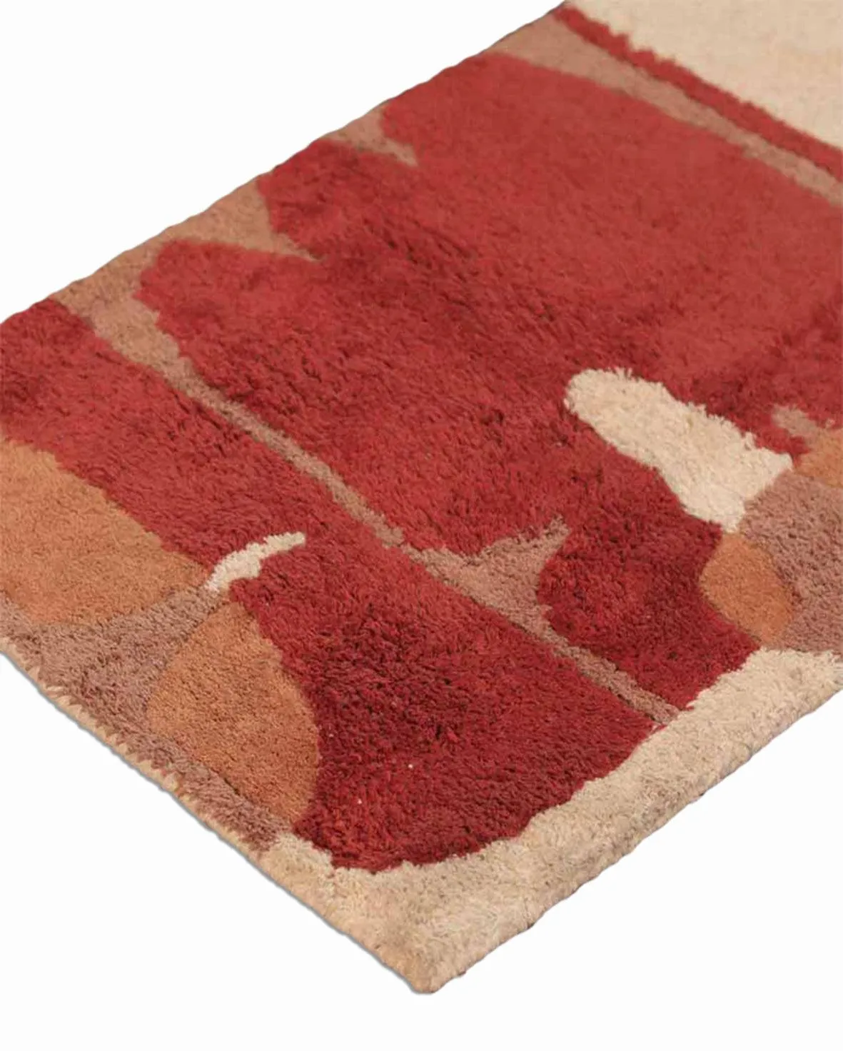 Multicolor Tufted Design Polyester Rug | 3x2 ft