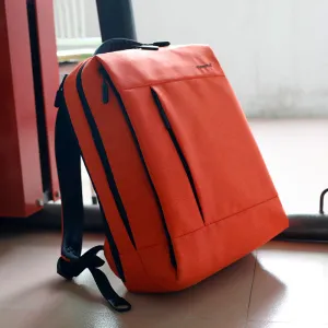 Multifunction USB charging Men Large Capacity 14" Laptop Backpacks For Teenager - Black/Silver Grey/Orange