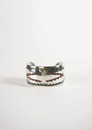 Native Indian Inlay Wide Cuff