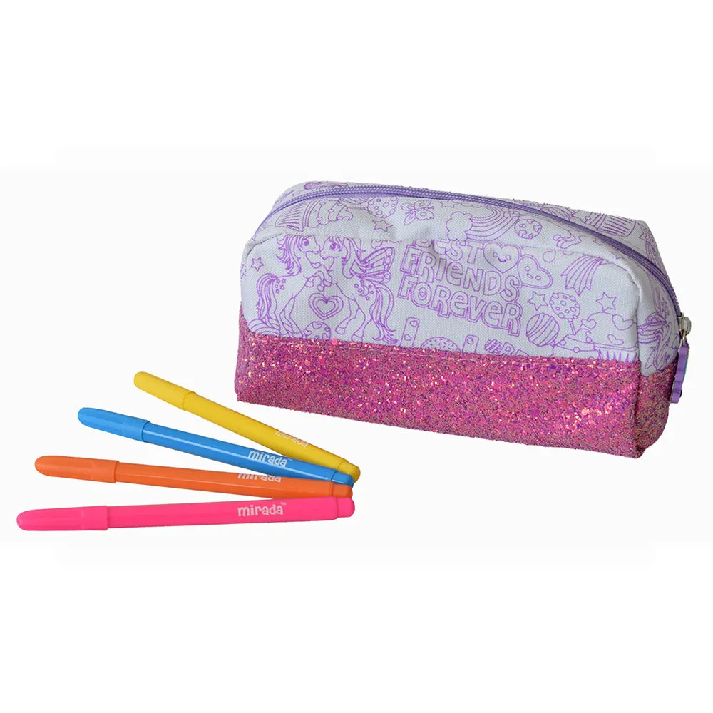 Ne Unicorn Pencil Case With Marker Mac2008
