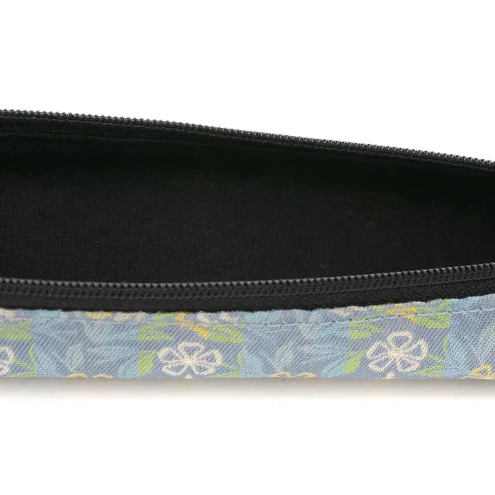 Nishijin-ori Pencil Case - Marrying Mice in the Cut-paper Appearance / Blue-Grey - ,  Made in Kyoto, Japan,  Japanese traditional craft pen case