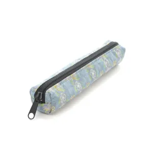 Nishijin-ori Pencil Case - Marrying Mice in the Cut-paper Appearance / Blue-Grey - ,  Made in Kyoto, Japan,  Japanese traditional craft pen case