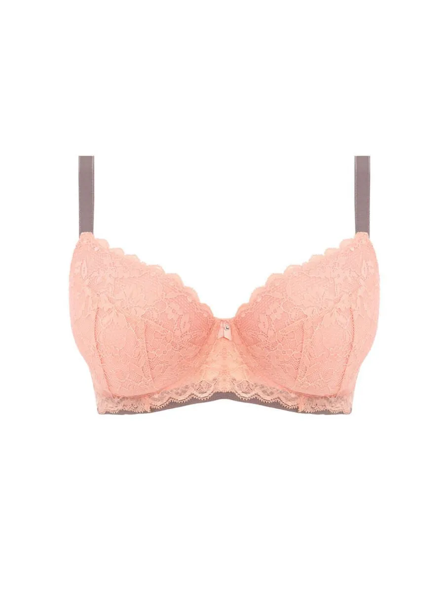 Offbeat Padded Half Cup Bra - Rosehip