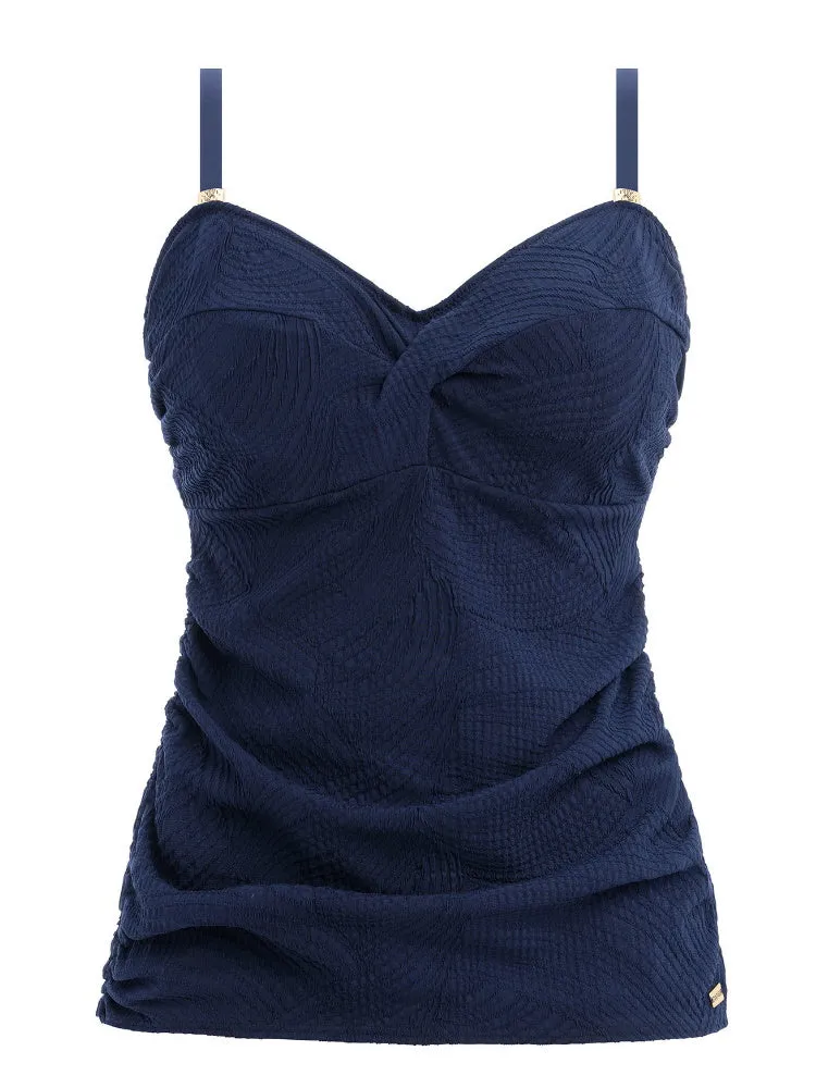 Ottawa Twist Front Tankini Top - Ink