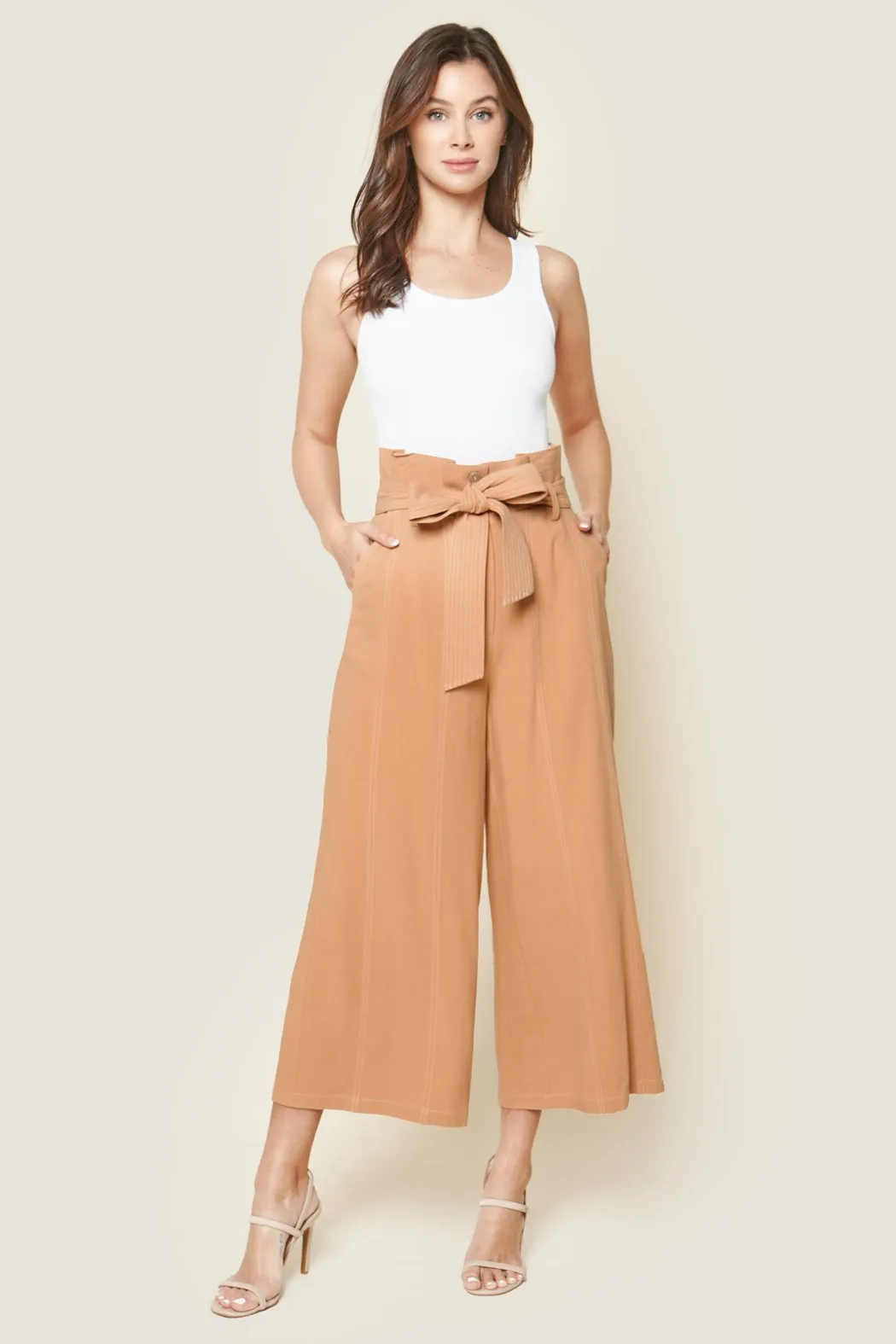 Outback Cropped Paper Bag Waist Pants
