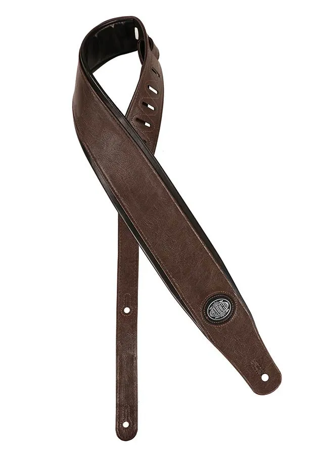 Padded Series Guitar strap, dark brown, black padded back