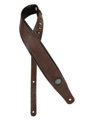 Padded Series Guitar strap, dark brown, black padded back