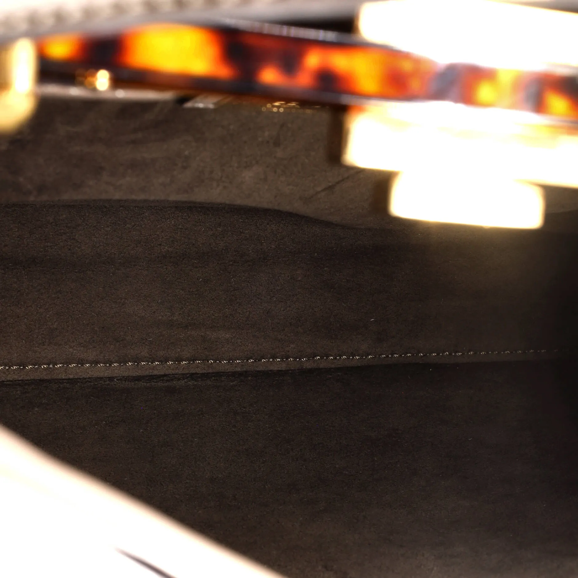 Peekaboo Bag Leather with Tortoise Detail Regular