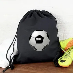 Personalised Football Black Kit Bag