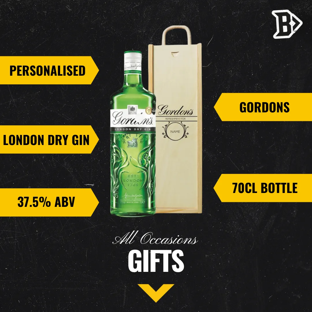 Personalised Gordons London Dry Gin Gift Set (70cl)