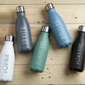 Personalised Stainless Steel Matte Water Bottle 500ml