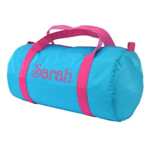 Personalized Duffel Bag by Mint  Aqua & Hot Pink
