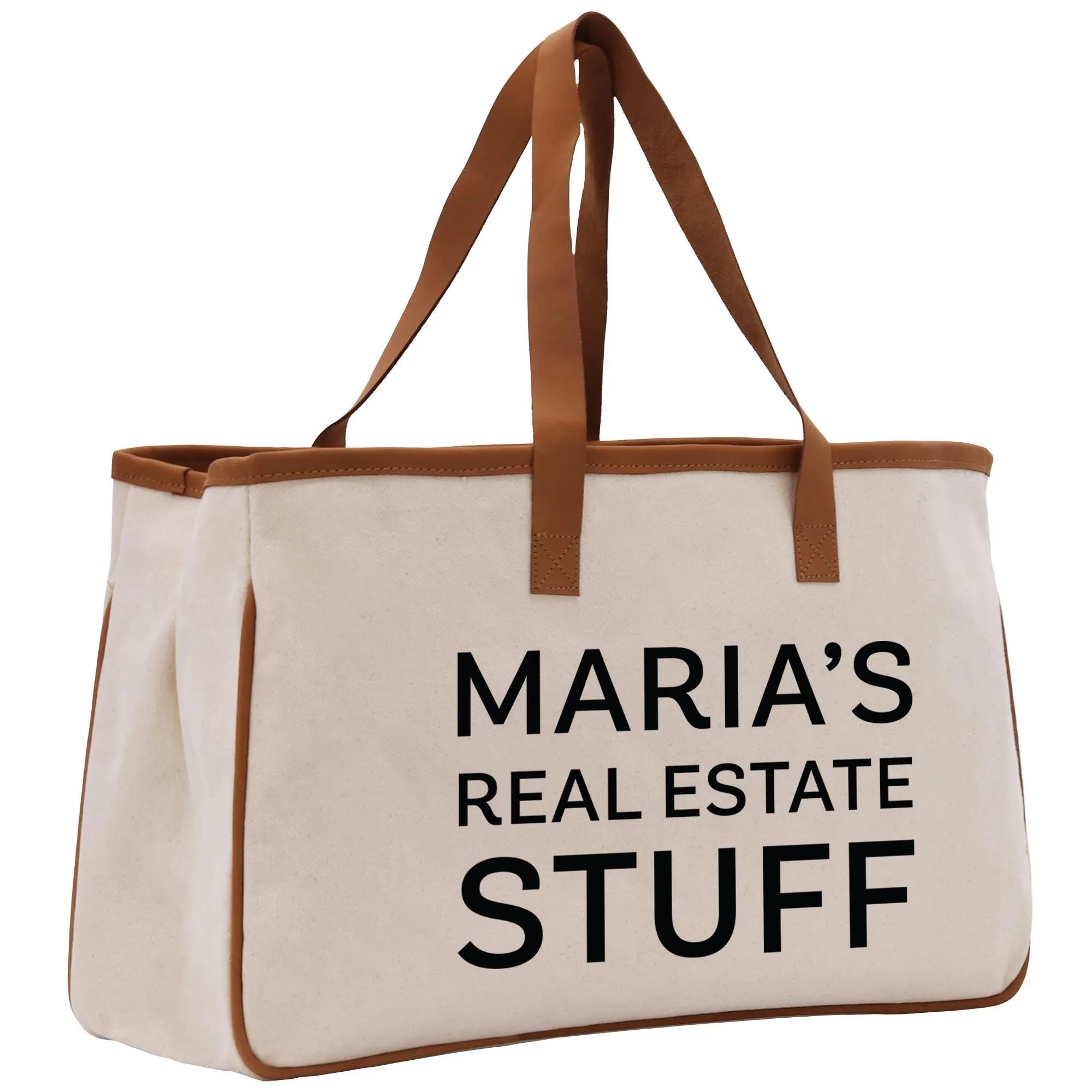 Personalized Name Real Estate Stuff Tote Bag Business Custom Real Estate Agent Gift Bulk Business Logo Realtor Swag Bag (RET1022)