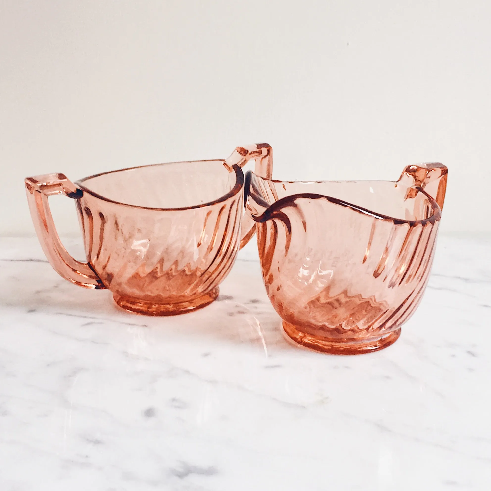 Pink Intoxication Antique Glass Dining Set (22pcs)