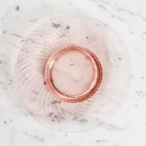 Pink Intoxication Antique Glass Luncheon Plate