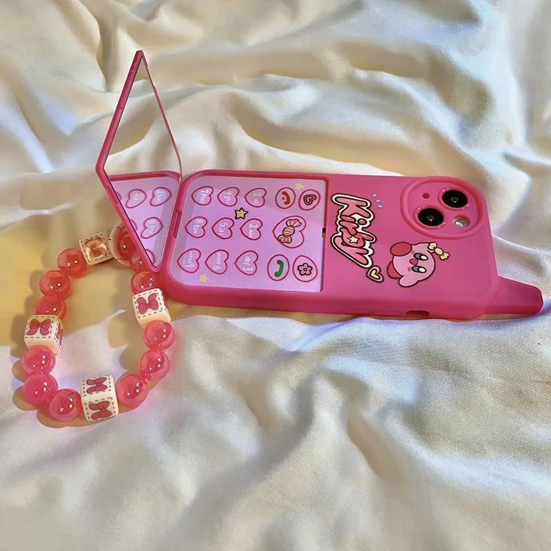 Pink Kirby Makeup Mirror Phone Case KI683