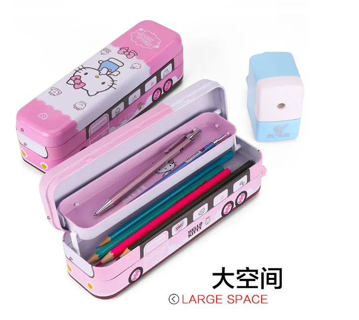Pink Kitty Car Pencil Case