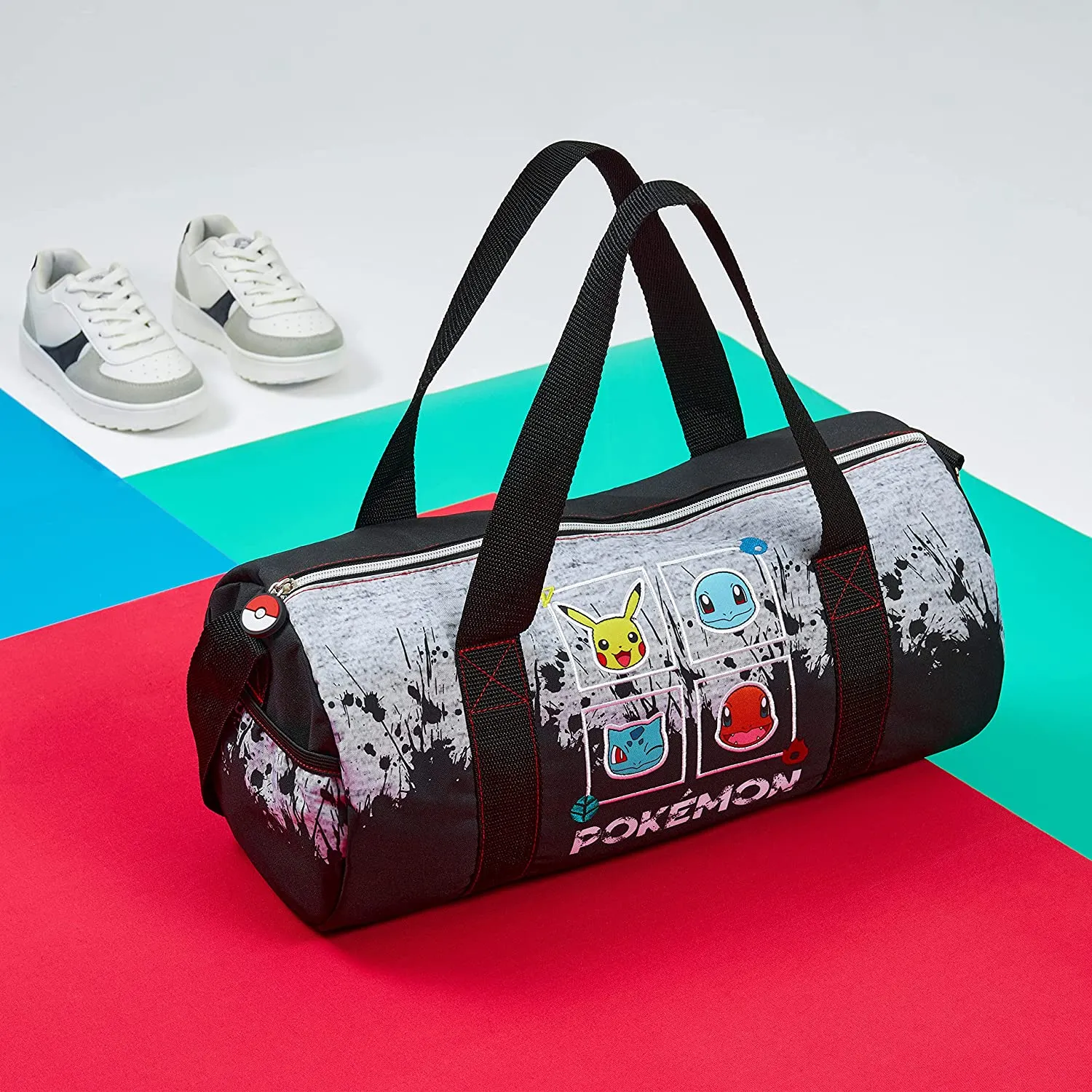 Pokemon Gym Bag for Kids, Pikachu Boys Duffle Bag Large Holdall