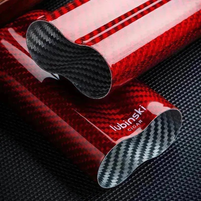 Portable Carbon fibre Travel Cigar case.