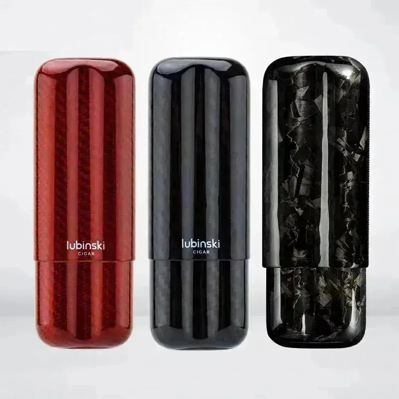 Portable Carbon fibre Travel Cigar case.