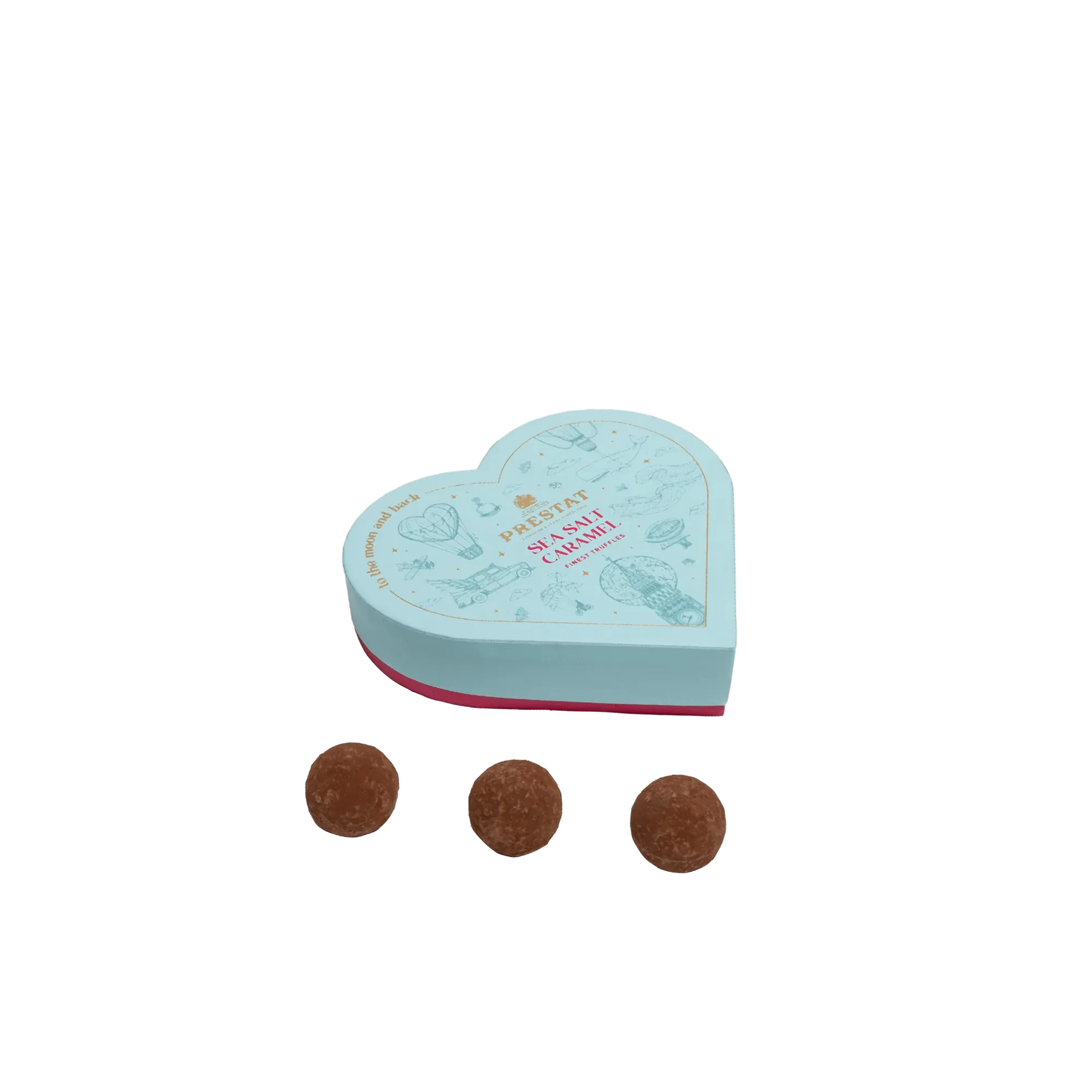 Prestat Sea Salt Caramel Heart - Love Truffles Collection