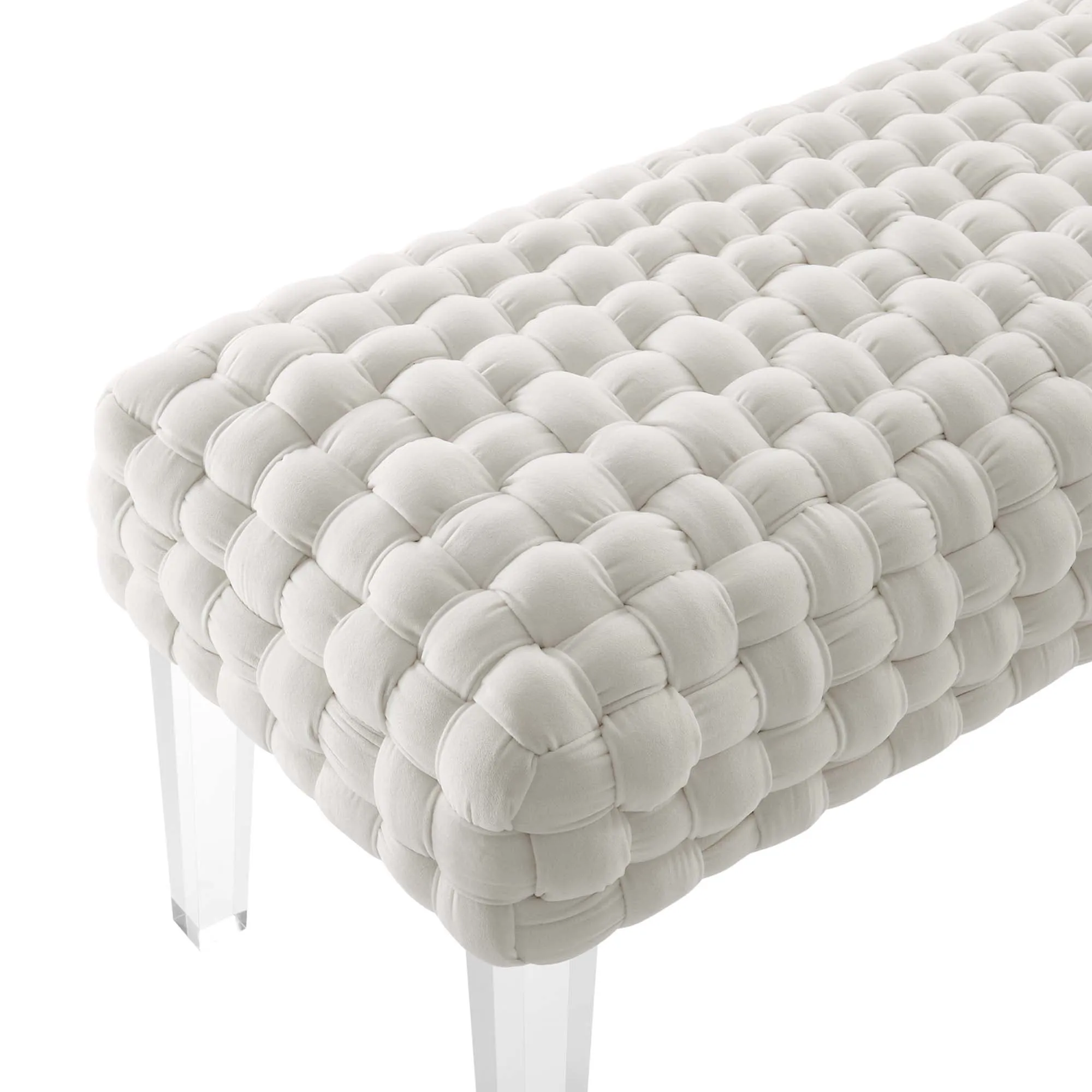 Prologue Woven Performance Velvet Ottoman by Modway