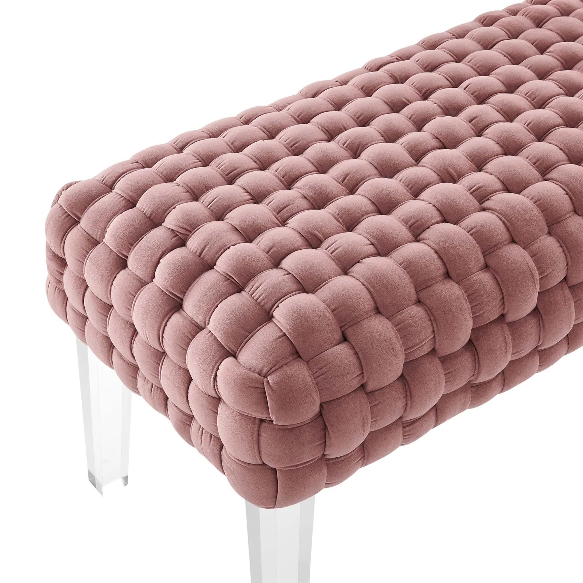 Prologue Woven Performance Velvet Ottoman by Modway