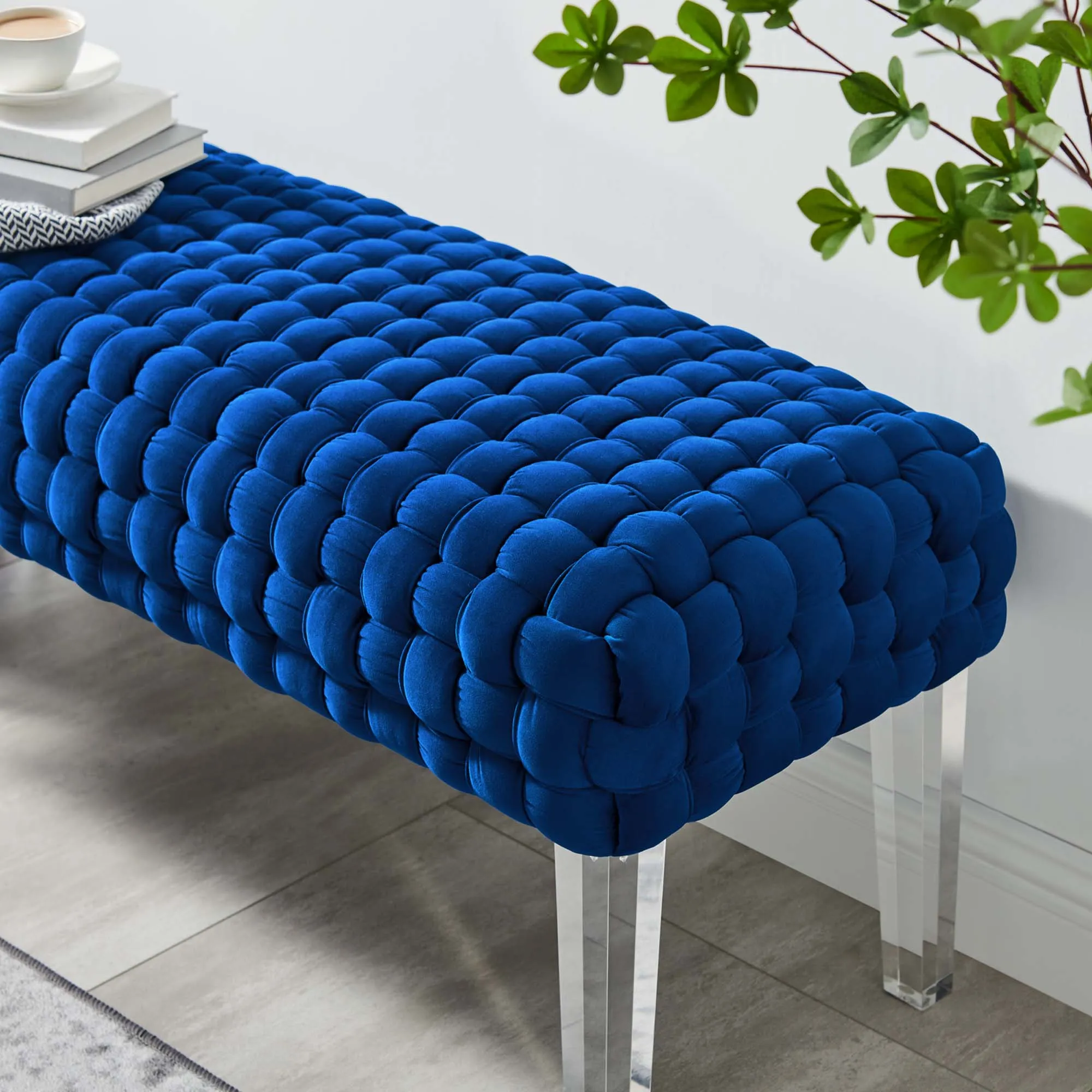 Prologue Woven Performance Velvet Ottoman by Modway