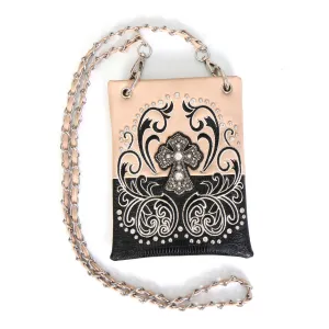 PURSE CROSS FILIGREE BEIGE