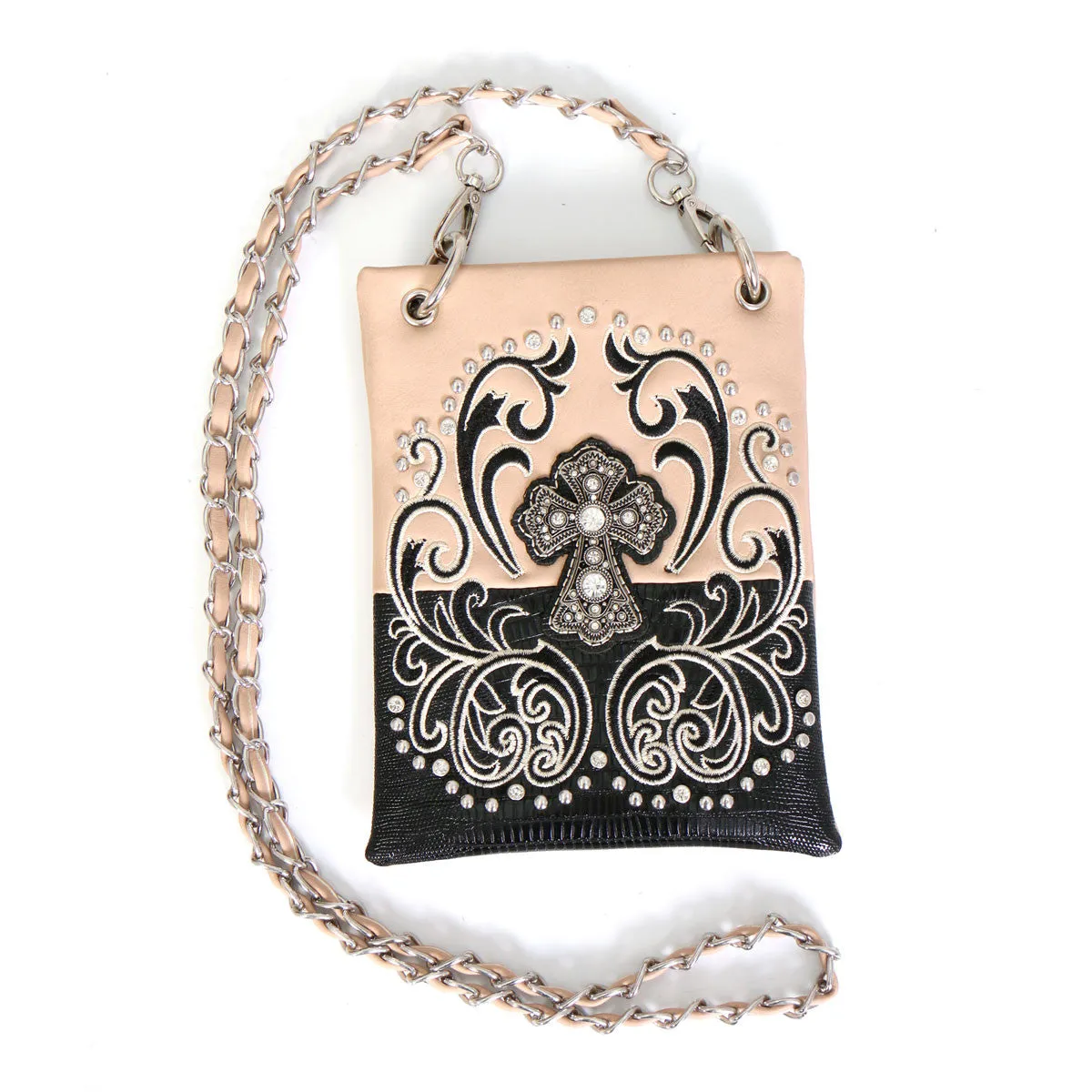 PURSE CROSS FILIGREE BEIGE