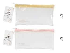 PVC pen case -MTC Blooming pink Baked beige flat-