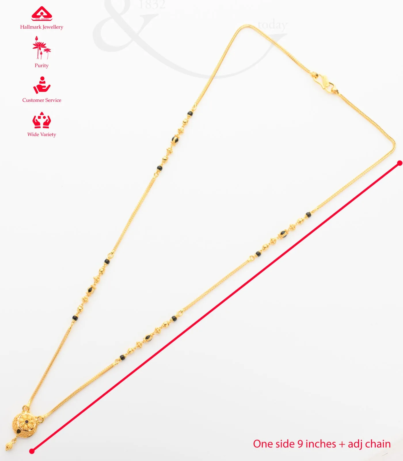 Radiant Golden Pendant Mangalsutra