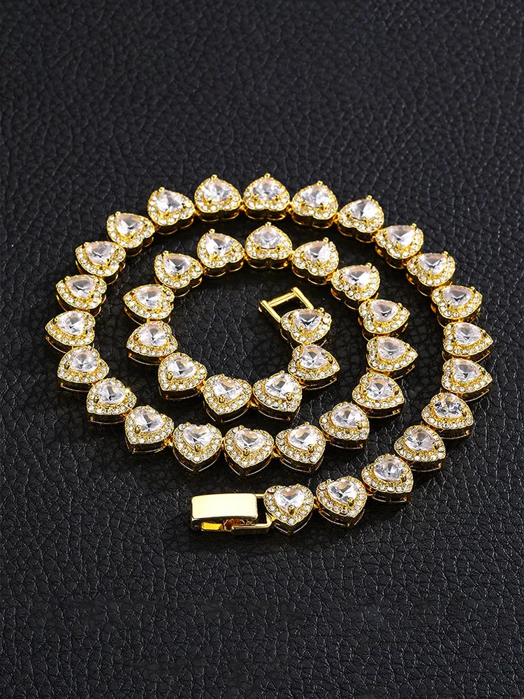 Radiant Hearts Cuba Chain