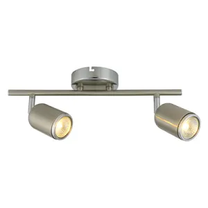 Radiant Lighting RS104 2 Light Bar Satin Chrome Spotlight EX0002SCCH