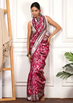 Radiant Rose Silk Saree