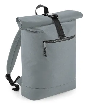 Recycled rolled-top backpack | Pure Grey