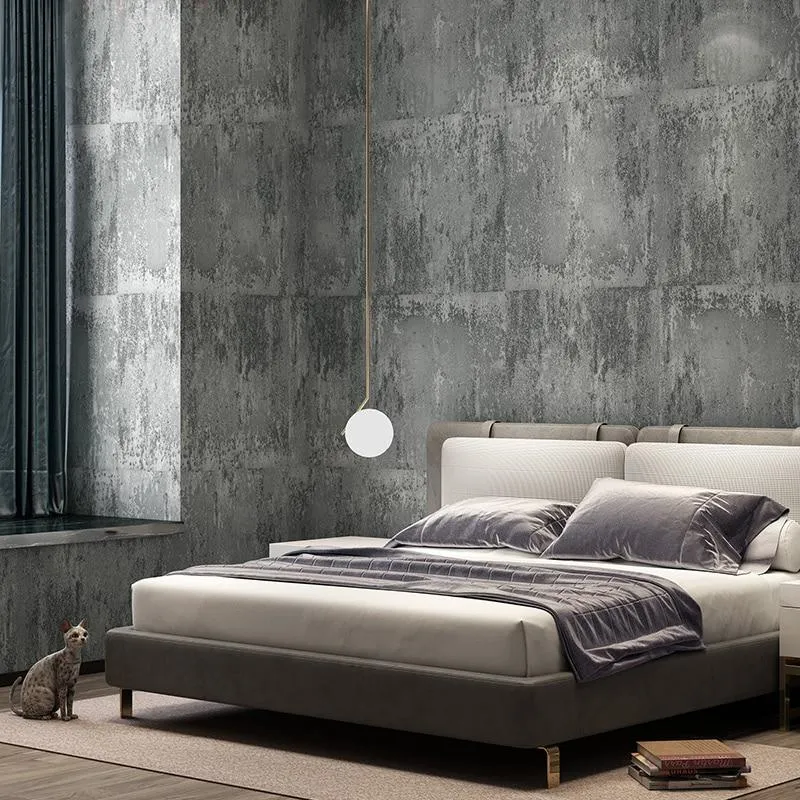 Retro Nostalgic Iron Sheet Effect Industrial Style Wallpaper (5.3 ㎡)