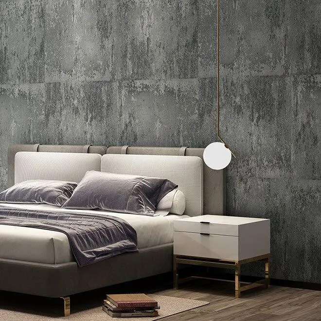 Retro Nostalgic Iron Sheet Effect Industrial Style Wallpaper (5.3 ㎡)