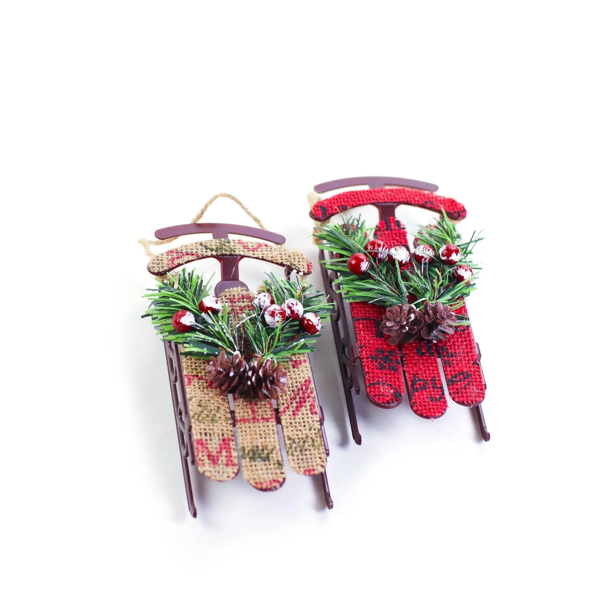 Rustic Sled Ornament 1 pc