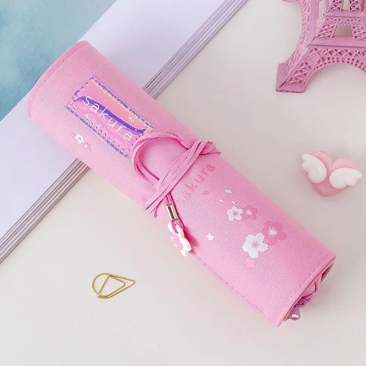 Sakura Roll Up Pencil Bag
