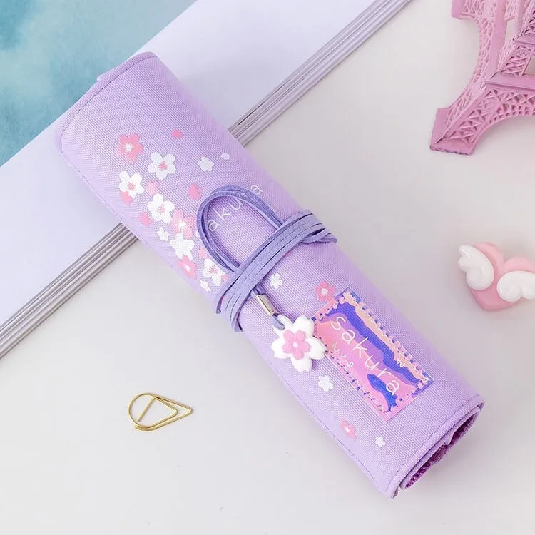 Sakura Roll Up Pencil Bag