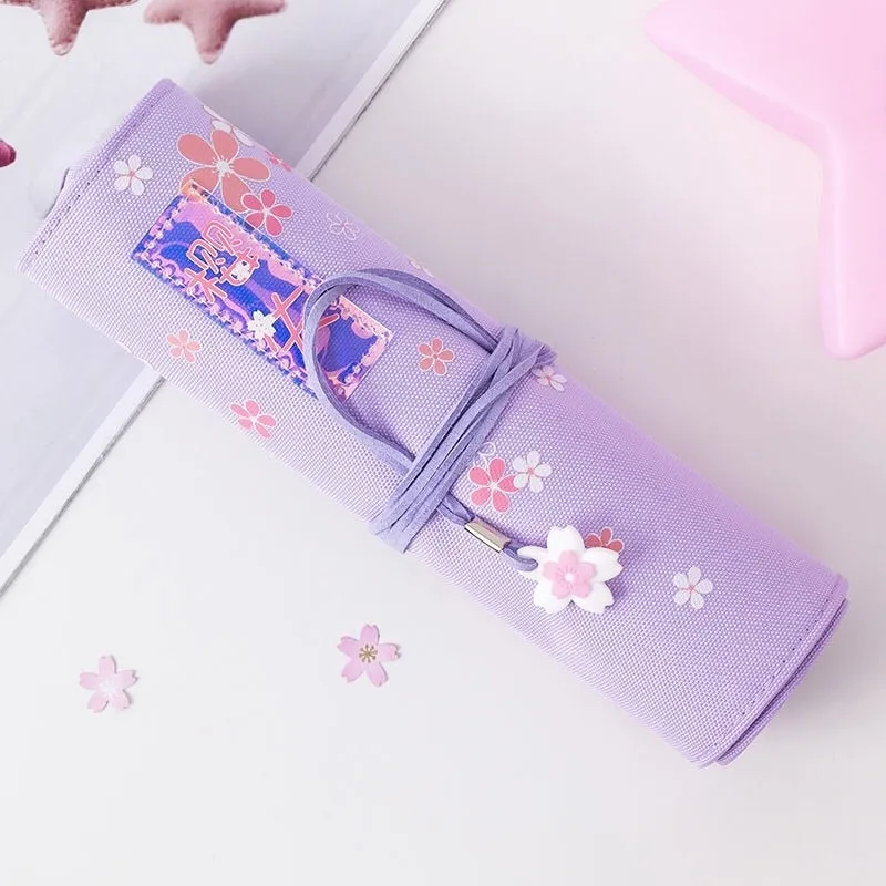 Sakura Roll Up Pencil Bag