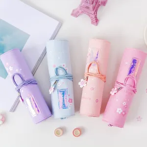 Sakura Roll Up Pencil Bag