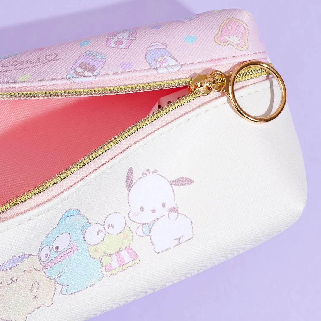 Sanrio Characters Line Up Double Pocket Pen Case