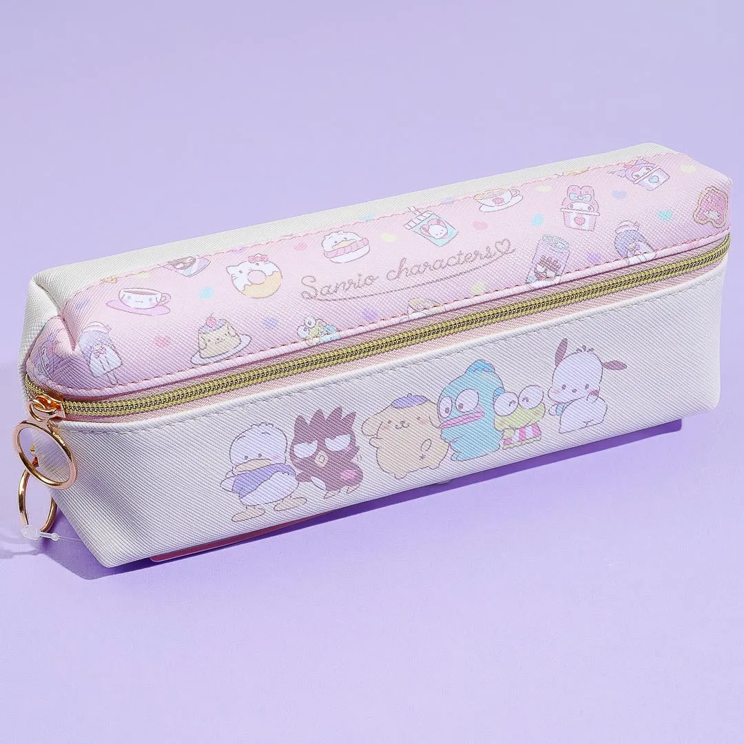 Sanrio Characters Line Up Double Pocket Pen Case