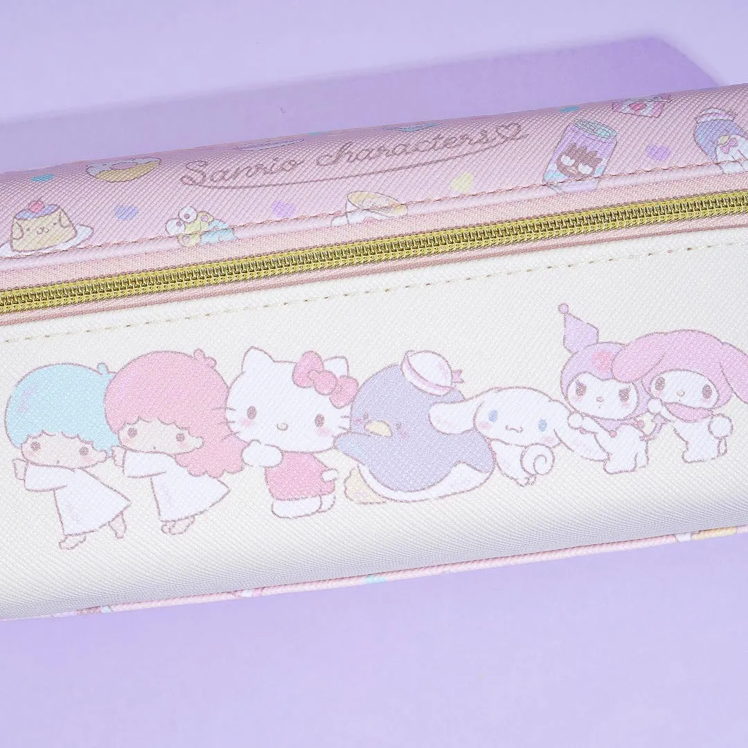 Sanrio Characters Line Up Double Pocket Pen Case