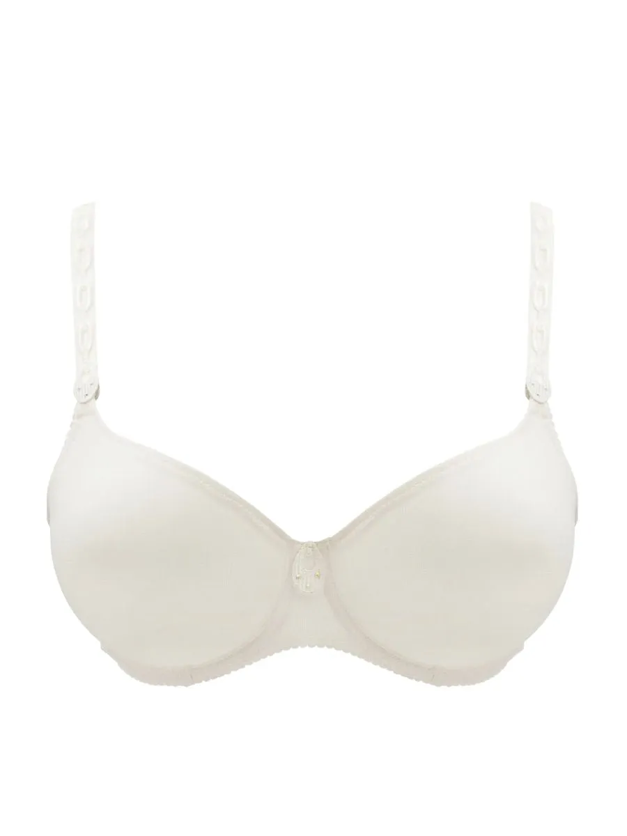Satin Non Padded Full Cup Bra - Natural