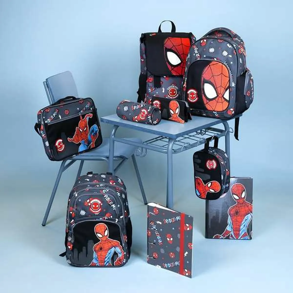 School Bag Spider-Man Black Multicolour