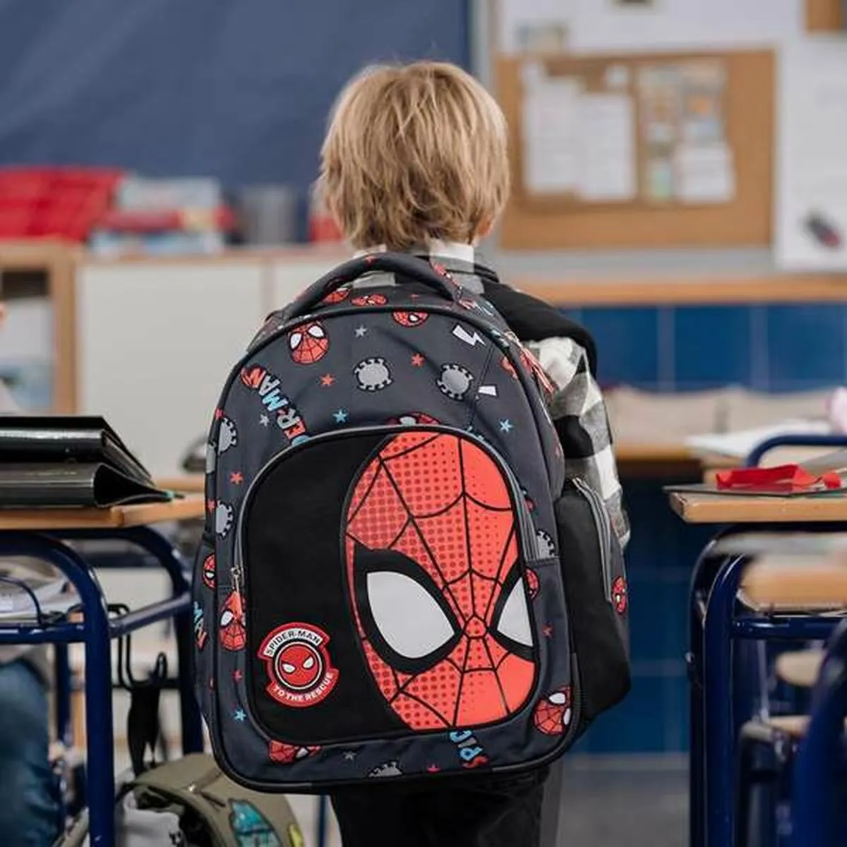 School Bag Spider-Man Black Multicolour
